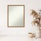 Amanti Art Non-Beveled Wood Wall Mirror, Carlisle Blonde Narrow Frame